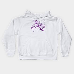 unicorn head Kids Hoodie